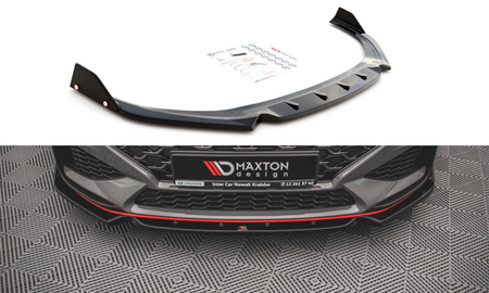 Maxton Front Splitter + Flaps V.1 Hyundai I30 N Hatchback/Fastback Mk3 Facelift - Gloss Black