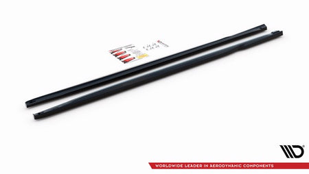 Maxton Side Skirts Diffusers Honda Civic Mk9 - Gloss Black