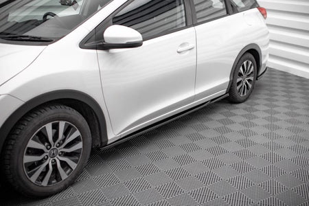 Maxton Side Skirts Diffusers Honda Civic Mk9 - Gloss Black