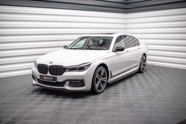 Maxton Side Skirts Diffusers For BMW 7 Long M-Pack G12 - Gloss Black