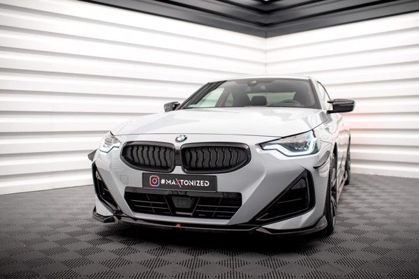 Maxton Front Splitter V.1 BMW 2 Coupe M-Pack / M240I G42 - Gloss Black