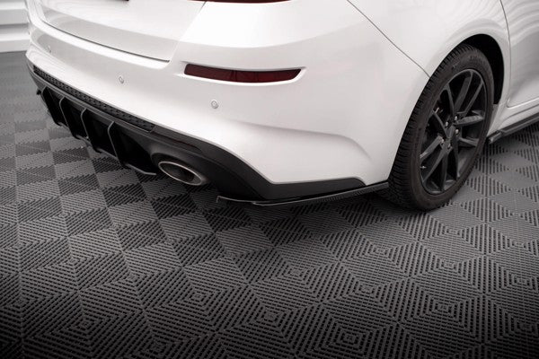 Maxton Rear Side Splitters V.2 Kia Optima Mk4 Facelift - Gloss Black