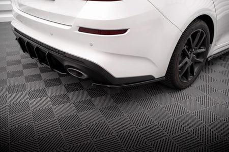 Maxton Rear Side Splitters V.2 Kia Optima Mk4 Facelift - Gloss Black
