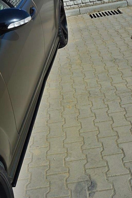 Maxton Side Skirts Diffusers Mercedes S-Class W221 Amg Lwb - Gloss Black
