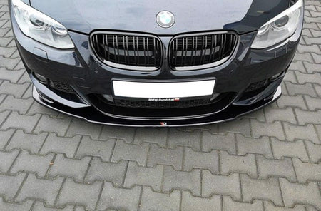 Maxton Front Splitter V.1 For BMW 3 E92 M-Pack Facelift - Gloss Black