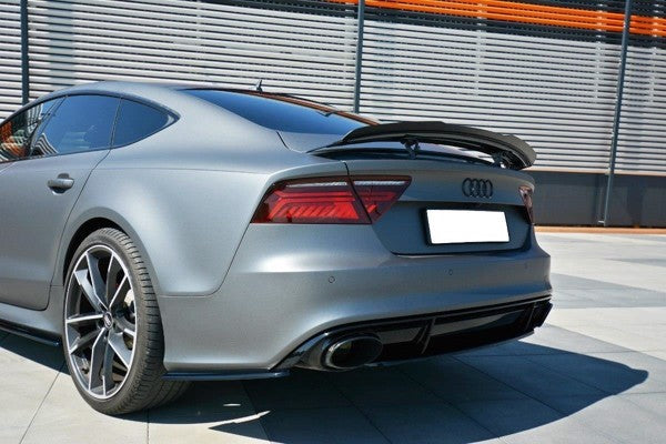 Maxton Rear Side Splitters Audi RS7 Facelift - Gloss Black