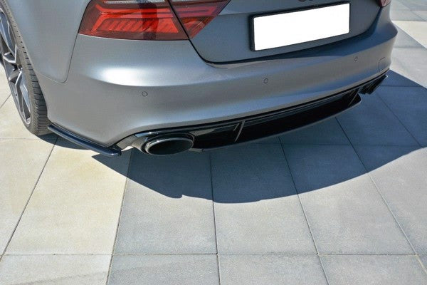 Maxton Rear Side Splitters Audi RS7 Facelift - Gloss Black