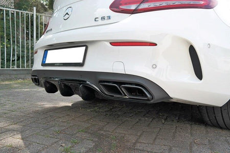 Maxton Rear Valance Mercedes C-Class C205 63Amg Coupe - Gloss Black