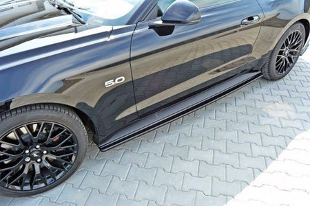 Maxton Side Skirts Diffusers Ford Mustang Gt Mk6 - Gloss Black