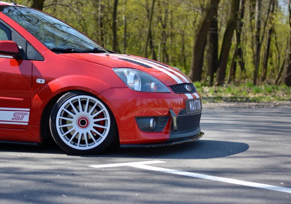 Maxton Front Splitter V.2 Ford Fiesta St Mk6 - Gloss Black