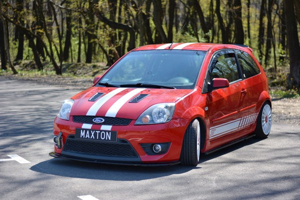 Maxton Front Splitter V.2 Ford Fiesta St Mk6 - Gloss Black