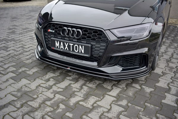 Maxton Front Splitter V.2 Audi RS3 8V Fl Sportback - Gloss Black