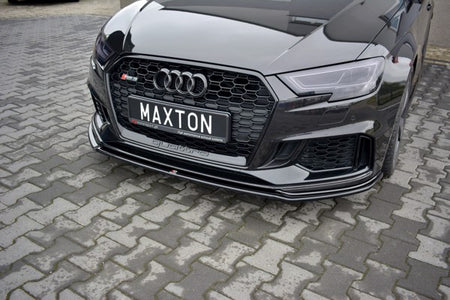 Maxton Front Splitter V.2 Audi RS3 8V Fl Sportback - Gloss Black