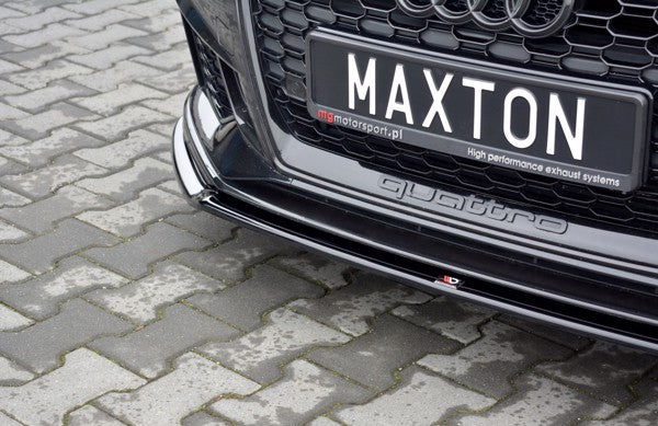 Maxton Front Splitter V.2 Audi RS3 8V Fl Sportback - Gloss Black