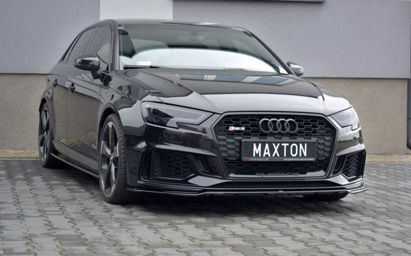 Maxton Front Splitter V.2 Audi RS3 8V Fl Sportback - Gloss Black