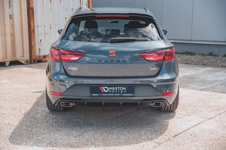 Maxton Rear Valance V.2 Seat Leon Cupra St Mk3 Fl - Gloss Black