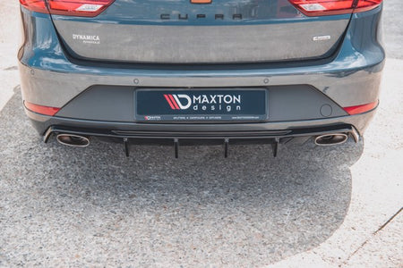 Maxton Rear Valance V.2 Seat Leon Cupra St Mk3 Fl - Gloss Black
