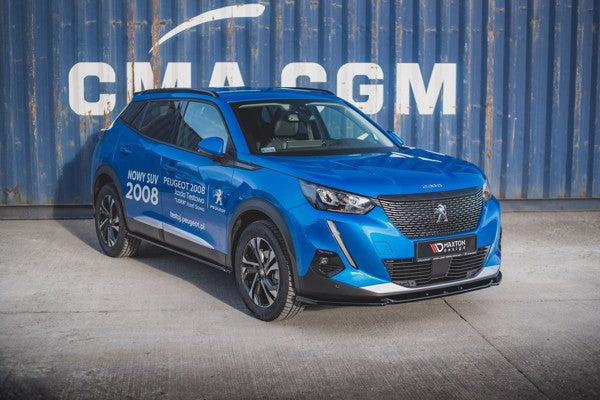 Maxton Front Splitter V.2 Peugeot 2008 Mk2 - Gloss Black
