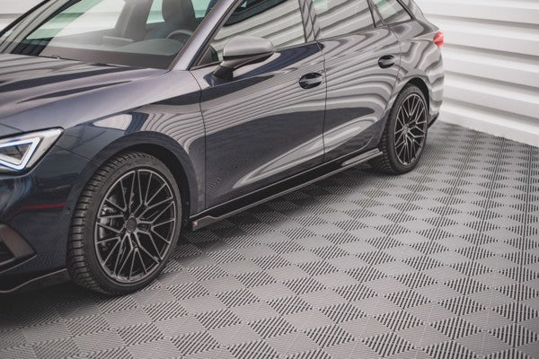 Maxton Side Skirts Diffusers V.2 Seat Leon Fr Mk4 / Cupra Leon  - Gloss Black