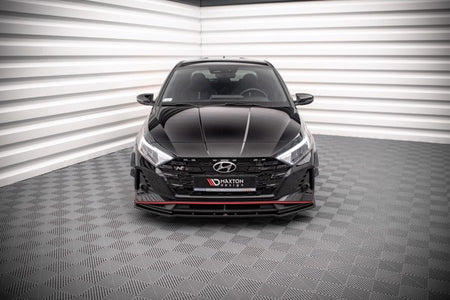 Maxton Front Splitter V.1 Hyundai I20 N Mk3 - Gloss Black
