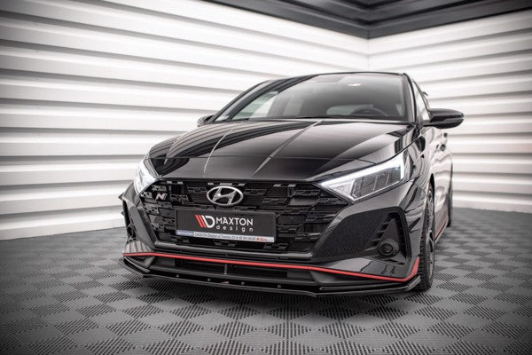 Maxton Front Splitter V.1 Hyundai I20 N Mk3 - Gloss Black