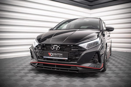 Maxton Front Splitter V.1 Hyundai I20 N Mk3 - Gloss Black