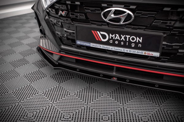 Maxton Front Splitter V.1 Hyundai I20 N Mk3 - Gloss Black