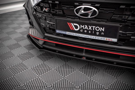 Maxton Front Splitter V.1 Hyundai I20 N Mk3 - Gloss Black