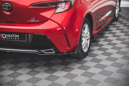 Maxton Central Rear Splitter + Flaps  Toyota Corolla Gr Sport Hatchback Xii - Gloss Black