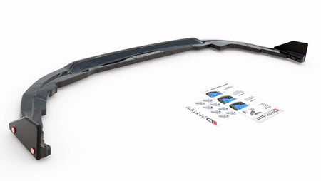 Maxton Central Rear Splitter + Flaps  Toyota Corolla Gr Sport Hatchback Xii - Gloss Black