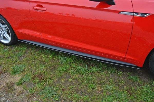 Maxton Side Skirts Diffusers Audi S5 / A5 S-Line F5 Coupe - Gloss Black