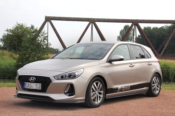 Maxton Side Skirts Diffusers Hyundai I30 Mk3 Hatchback - Gloss Black