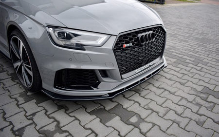 Maxton Front Splitter V.1 Audi RS3 8V Fl Sedan - Gloss Black