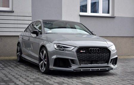 Maxton Front Splitter V.1 Audi RS3 8V Fl Sedan - Gloss Black