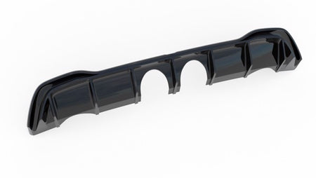 Maxton Rear Valance (R32 Look) With Exhaust VW Golf 8 - Gloss Black