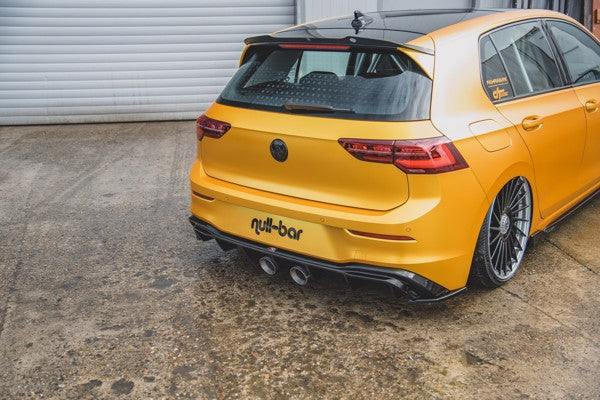 Maxton Rear Valance (R32 Look) With Exhaust VW Golf 8 - Gloss Black