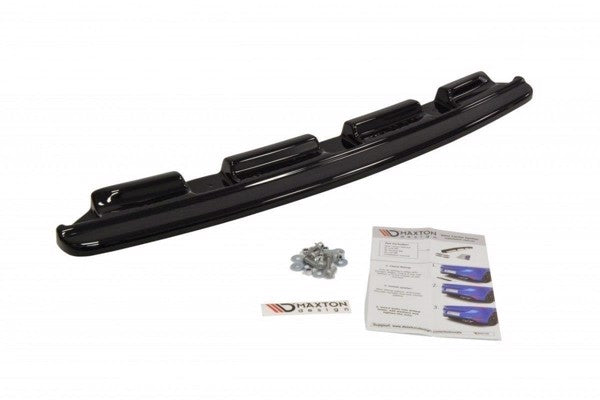 Maxton Central Rear Splitter For BMW 6 Gran Coupé Mpack (Without Vertical Bars) - Gloss Black
