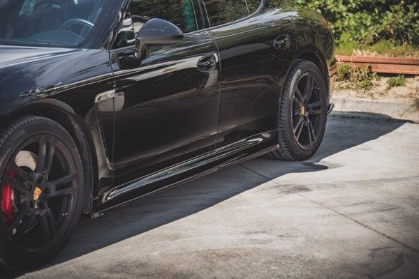 Maxton Side Skirts Diffusers V.1 Porsche Panamera Turbo 970 Facelift - Gloss Black