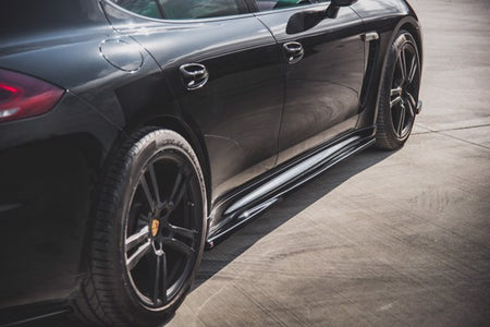 Maxton Side Skirts Diffusers V.1 Porsche Panamera Turbo 970 Facelift - Gloss Black