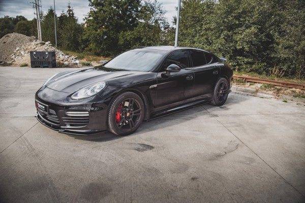 Maxton Side Skirts Diffusers V.1 Porsche Panamera Turbo 970 Facelift - Gloss Black