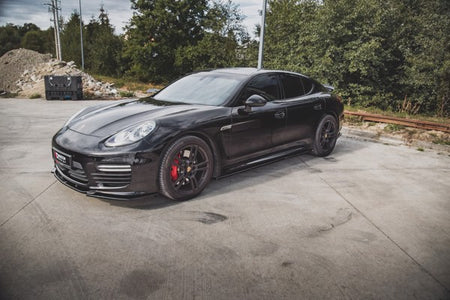Maxton Side Skirts Diffusers V.1 Porsche Panamera Turbo 970 Facelift - Gloss Black