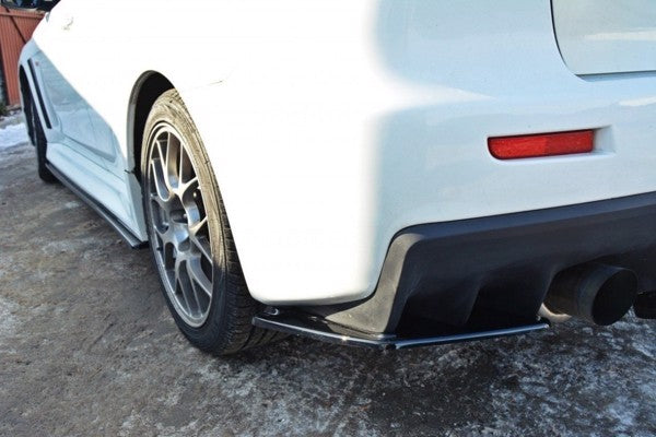 Maxton Rear Side Splitters Mitsubishi Lancer Evo X - Gloss Black