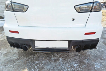 Maxton Rear Side Splitters Mitsubishi Lancer Evo X - Gloss Black