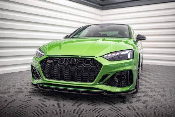 Maxton Front Splitter V.2 Audi RS5 F5 Facelift - Gloss Black