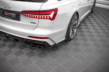 Maxton Rear Side Splitters Audi A6 C8 S-Line - Gloss Black