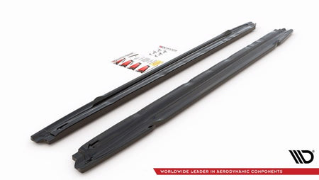 Maxton Side Skirts Diffusers Audi S3 / A3 S-Line 8Y - Gloss Black