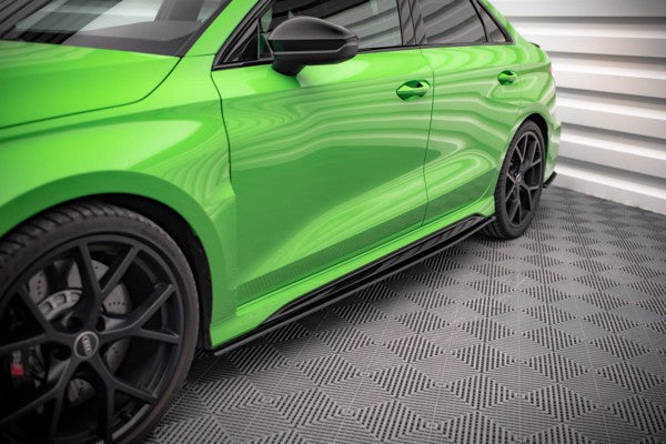 Maxton Street Pro Side Skirts Diffusers Audi RS3 Sedan 8Y - Black