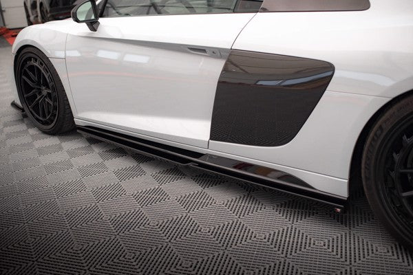 Maxton Side Skirts Diffusers V.2 Audi R8 Mk2 Facelift - Gloss Black