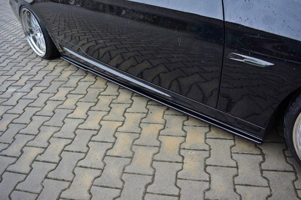 Maxton Side Skirts Diffusers For BMW 3 E92 M-Pack Facelift - Gloss Black