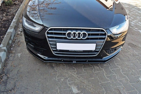 Maxton Front Splitter V.1 Audi A4 B8 Fl - Gloss Black